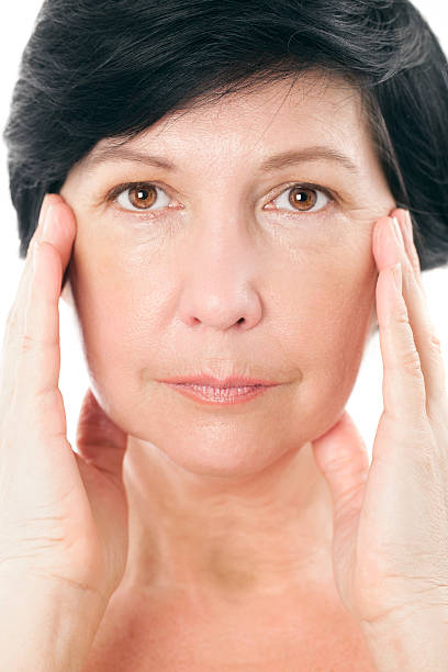 Portrait of aged beautiful woman