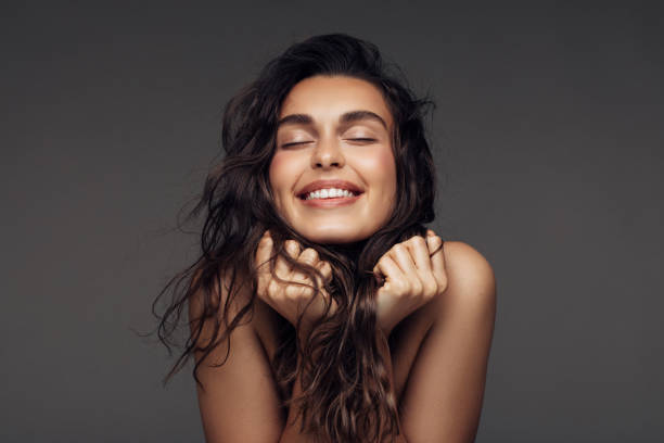 Portrait of a young woman with a beautiful smile