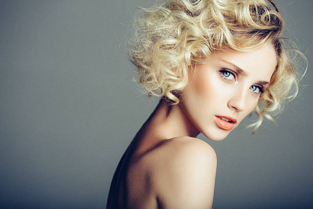 Beautiful woman with stylish hairstyle